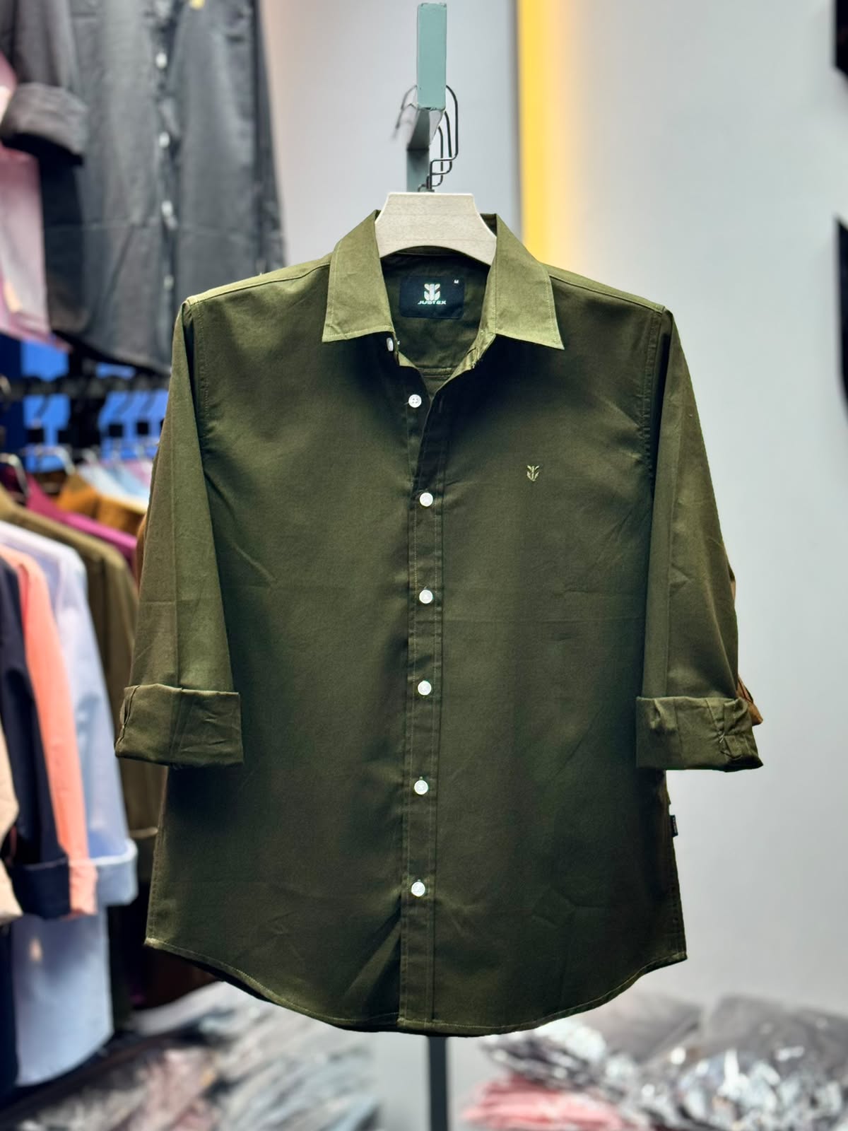 Full Sleeve Solid Oxford Cotton Shirt for Men – Slim Fit Casual Shirt | BALDIN